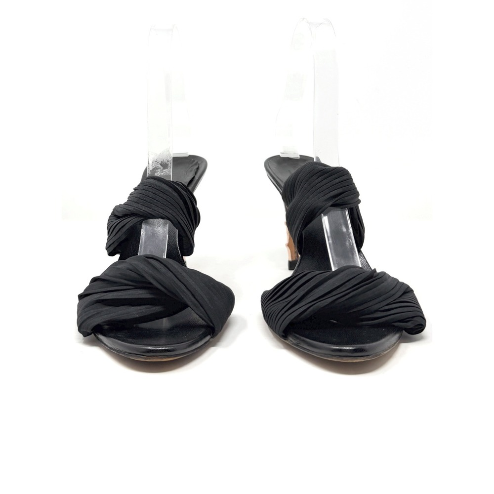 Gucci Black Heels Sandals Gold Heel Slide Mule Tom Ford Era 6B - Picture 5 of 9